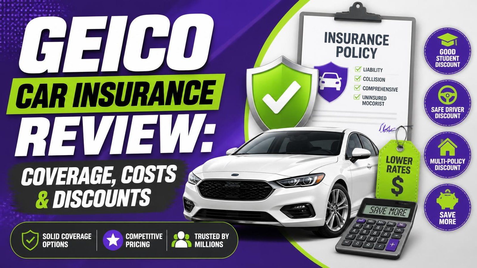 GEICO Car Insurance Review Coverage, Costs & Discounts